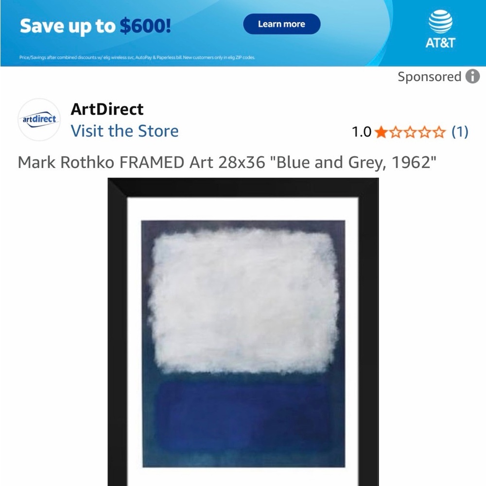 Mark Rothko, Blue&Grey. - Picture 2 of 3